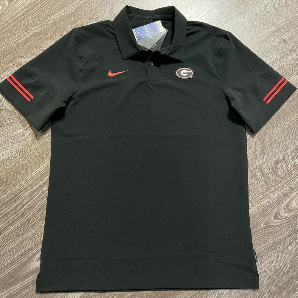 Mens Nike Flex Georgia Bulldogs On-Field Football Coach Polo Shirt CQ5260-010